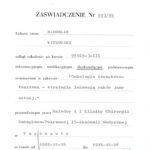 Certyfikat 1995.12.04 szkolenie Warszawa