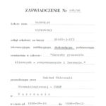 Certyfikat 1996.04.10 szkolenie Warszawa