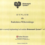Certyfikat 2001.11.dyplom Warszawa