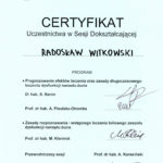 Certyfikat 2002.05.25 szkolenie Kazimierz Dolny
