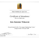 Certyfikat 2004.04.19 szkolenie Lurago dErba Wlochy