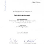 Certyfikat 2004.04.24 symposium Lucerne 2