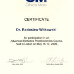 Certyfikat 2006.05.15 szkolenie Lizbona Portugalia