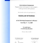 Certyfikat 2007.05.11 szkolenie Monako