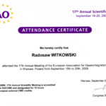 Certyfikat 2008.09.20 szkolenie Warszawa