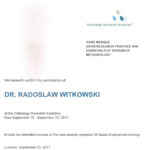 Certyfikat 2011.09.19 szkolenie Lucerne Szwajcaria