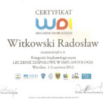 Certyfikat 2012.06.01 szkolenie Wroclaw